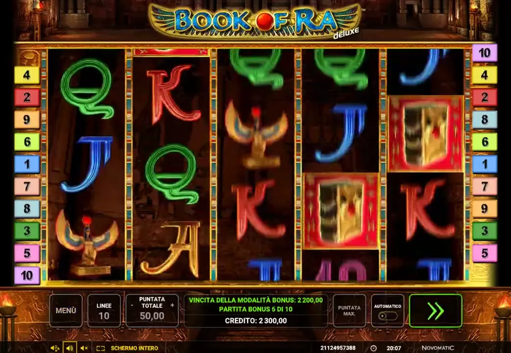 Book of Ra Deluxe, tragaperras en casino con licencia