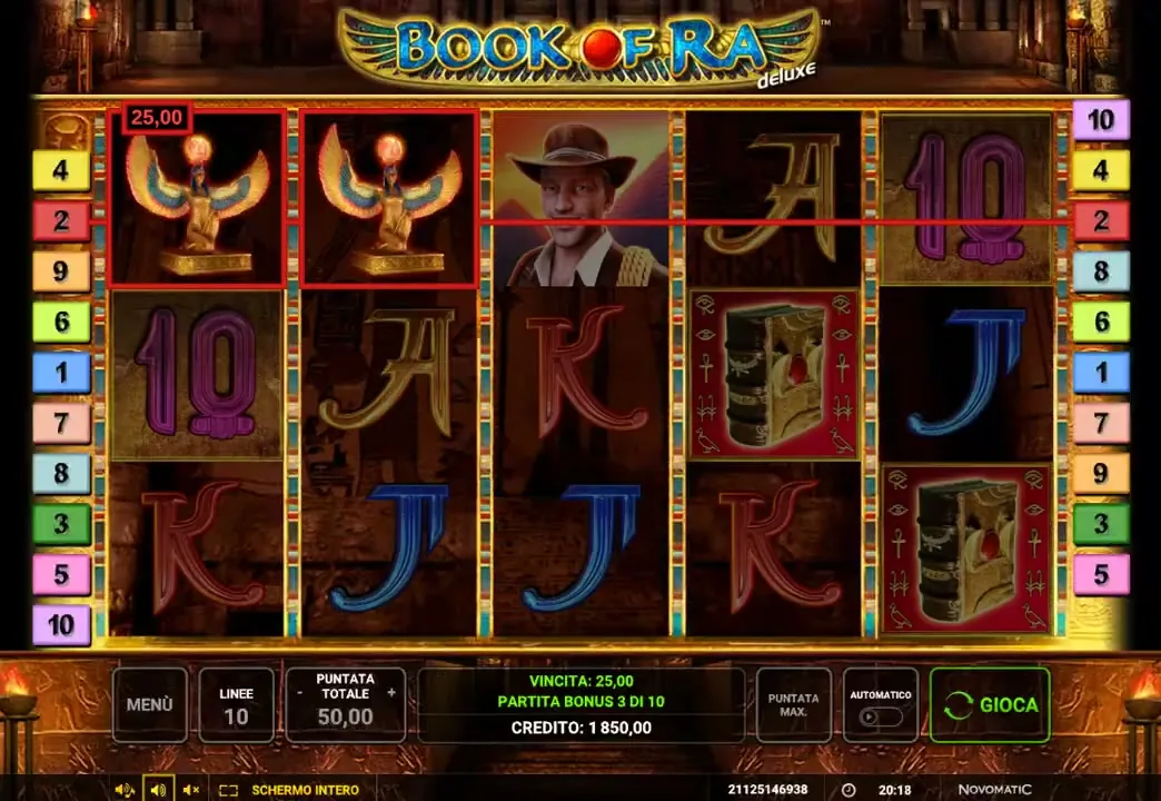 Book of Ra Deluxe, tragaperras en casino con licencia