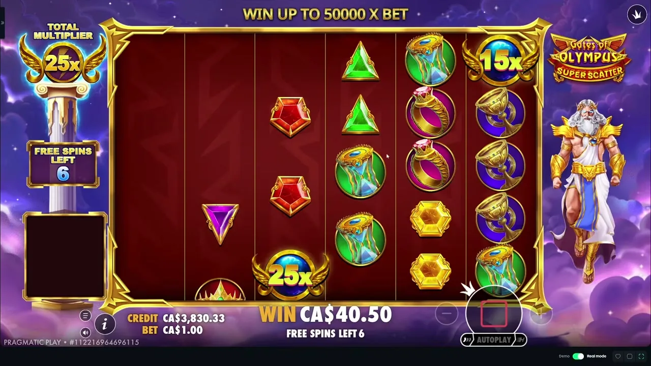 Gates of Olympus, tragaperras en casino con licencia