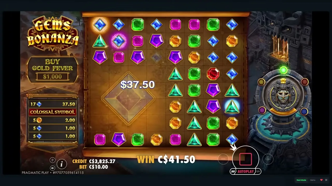 Gems Bonanza, tragaperras en casino con licencia