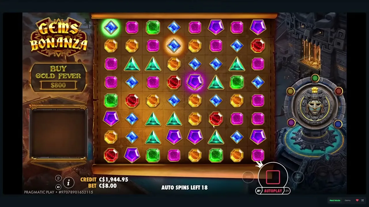 Gems Bonanza, tragaperras en casino con licencia