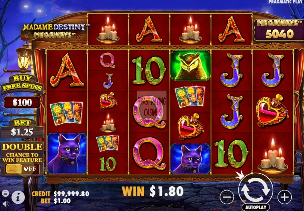 Madame Destiny Megaways, tragaperras en casino con licencia