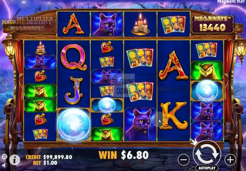 Madame Destiny Megaways, tragaperras en casino con licencia