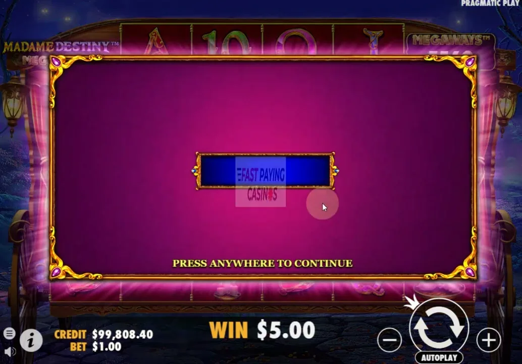 Madame Destiny Megaways, tragaperras en casino con licencia