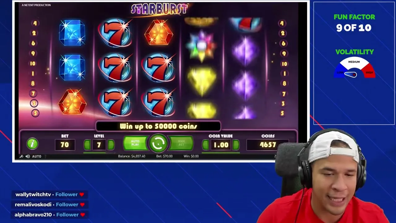 Starburst, tragaperras en casino con licencia