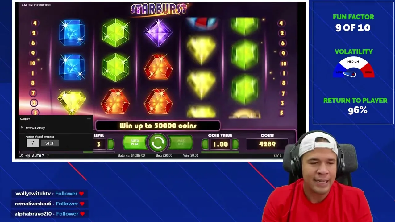 Starburst, tragaperras en casino con licencia