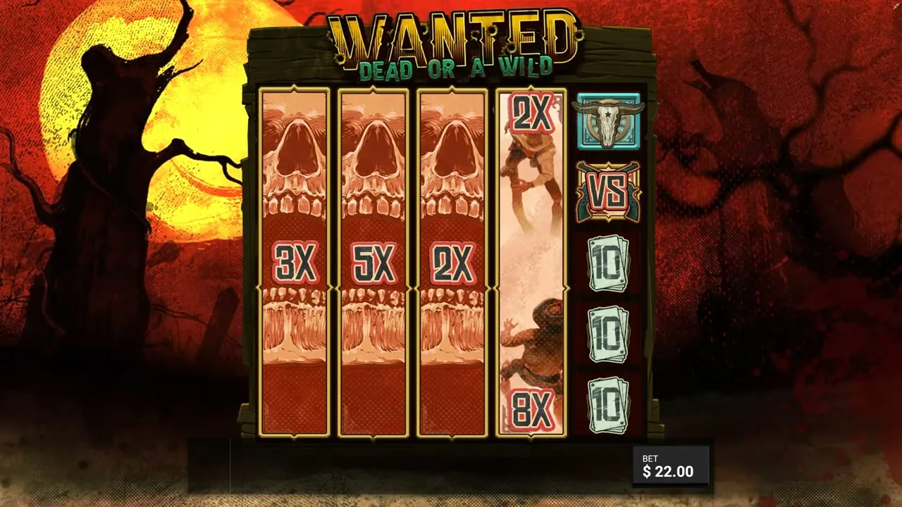 Wanted Dead or a Wild, tragaperras en casino con licencia